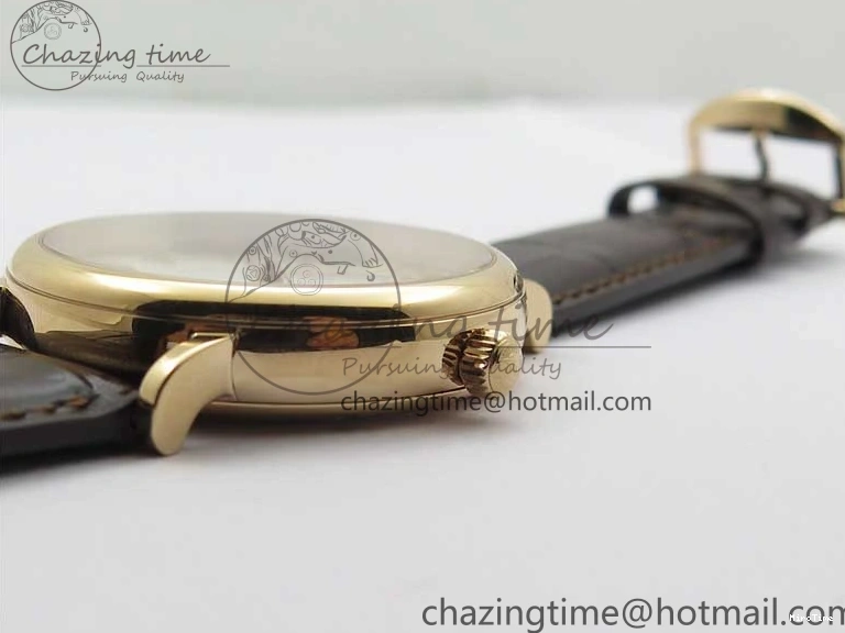 MIROTIME 0415 Stylish Portofino IW459402 RG MKS 1:1 Best Edition White Dial on Brown Leather Strap Miyota 7084